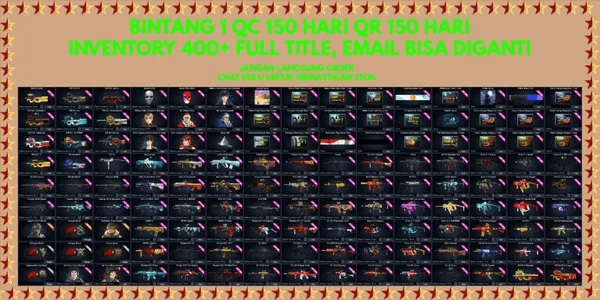 STAR 1 QC 150 DAYS QR 150 DAYS INVENTORY 400+ EMAIL & PASSWORD CAN BE CHANGED, ALREADY FULL TITLE (DO NOT LGSNG ORDER, CHAT FIRST. CODE SPR11]