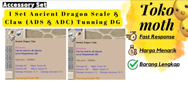 Gambar Product 1 Set Ancient Dragon Scale & Claw (ADS, ADC) Tunning DG