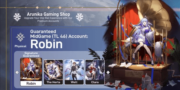 Gambar Product AKUN MIDGAME - ROBIN (SIGNATURE) + THE HERTA + WELT + CLARA || LENGKAPNYA CEK DESKRIPSI [ASIA]