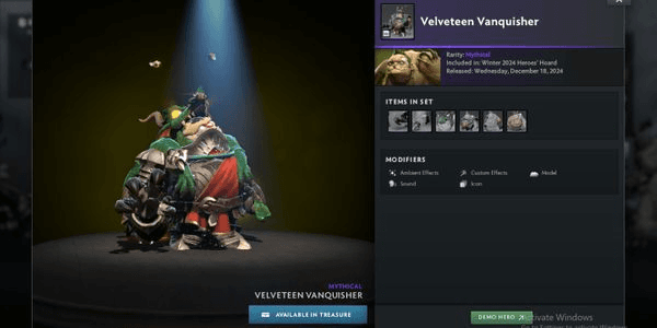 Gambar Product "Velveteen Vanquisher (Bundle Pudge (Persona) Winter 2024 Heroes Hoard)"