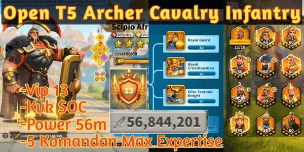 Gambar Product iOS/Android/PC T5 Sultan accounts can migrate, buy and sell Rise of Kingdoms accounts