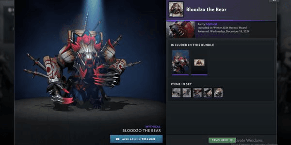 Gambar Product Bloodzo The Bear (Bundle Ursa Winter 2024 Heroes Hoard)