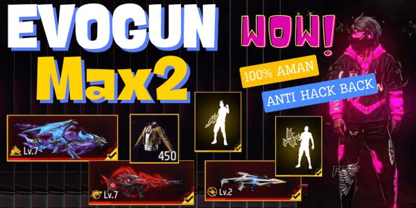 Gambar Product EVO 3 MAX ADA2 , , EMOT LOBY ON ,  , Vault KECE , AKUN 100% AMAN ANTI HACK BACK, BERGARANSI SAMPAI FF Tutup