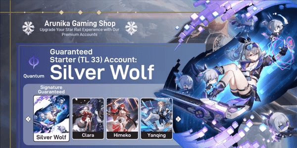 Gambar Product AKUN STARTER - RATE ON! - SILVER WOLF (SIGNATURE) + CLARA + HIMEKO + YANQING || LENGKAPNYA CEK DESKRIPSI [ASIA]