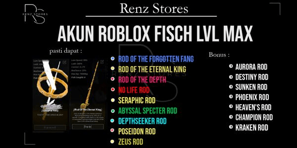 Gambar Product Akun Level 1000(max) Seraphic Rod