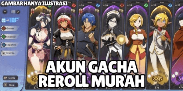 Gambar Product Gacha Reroll Account Lvl 15+