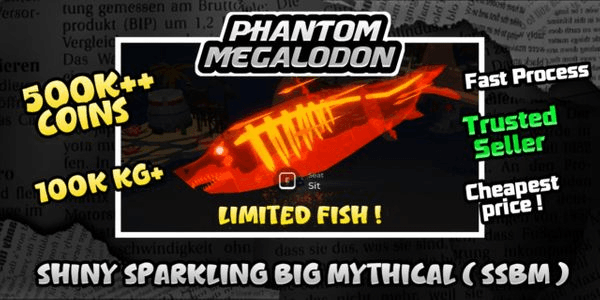 Gambar Product Phantom Megalodon Shiny Sparkling Big Mythical (SSBM) (Limited Fish)