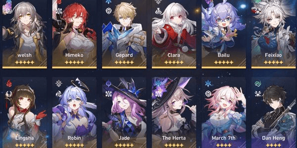Gambar Product Akun Tl64 Feixiao Sign + Robin Sign dan Lingsha, Clara, Gepard, LC yanqing