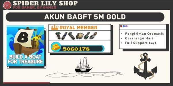 Gambar Product Akun Build a Boat for Treasure 500K Gold