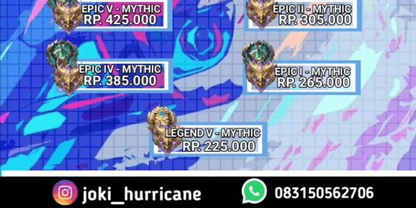 Gambar Product Mythic 1-Mythic 100 Rank Package