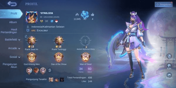 Gambar Product AKUN ML MURAH SKIN ALLSTAR HANABI, EPIC HARLEY, BLAZING ALDOUS, FRANCO, VENOM GROC, DRAGON VALIR, TRANSFORMERS ROGER DLL