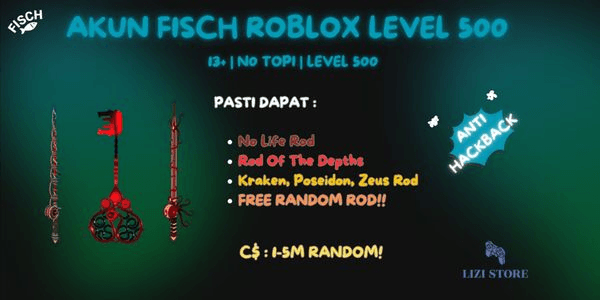 Gambar Product Akun Fisch | Level 500 | NOLIFE ROD - ROTD