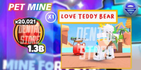 Gambar Product Love Teddy Bear [Legendary] Bonus++ |Dental Store| Pet Mine