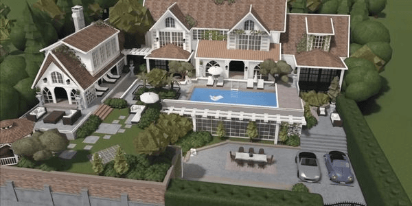 Gambar Product Bloxburg Build : Summer Modern Family Mansion
