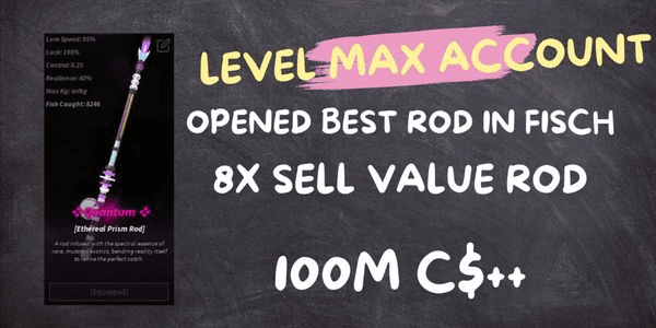 Gambar Product Akun Level Max I Opened 8x Sell Value Rod I Data Polos
