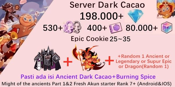 Gambar Product Akun starter Cookie Run Kingdom(Server Dack Cacao)DC16