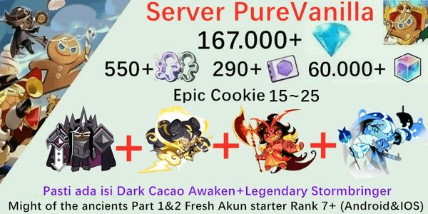 Gambar Product Akun starter Cookie Run Kingdom(Server Pure Vanilla)PV-11