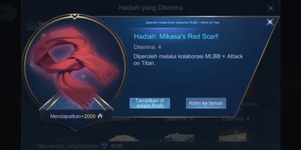 Gambar Product Mikasa Red Scarf