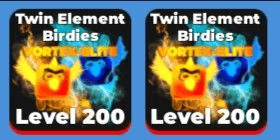 Ninja legends pet twin element birdies vortex elites PET SUPER OP AND SUPER RARE!!!