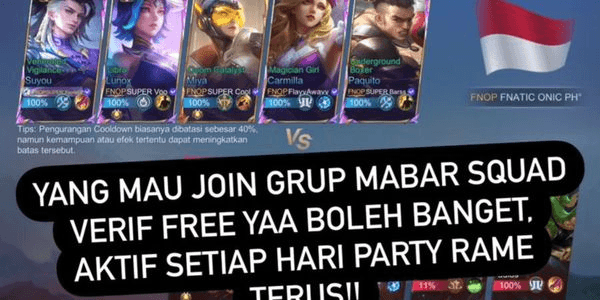 Gambar Product SQUAD VERIFIED / SQUAD CENTANG SEPERTI PRO PLAYER 1 BULAN CUY