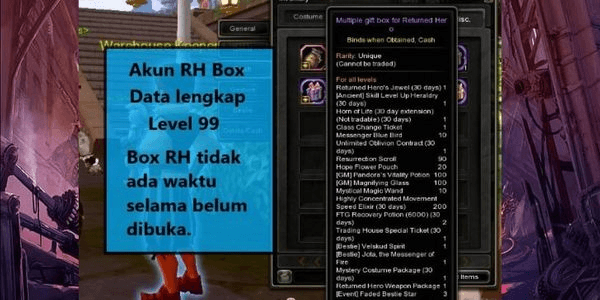 Gambar Product Akun Returned Hero Max level