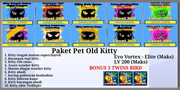 Package Pets Old Kitty - Ninja Legends