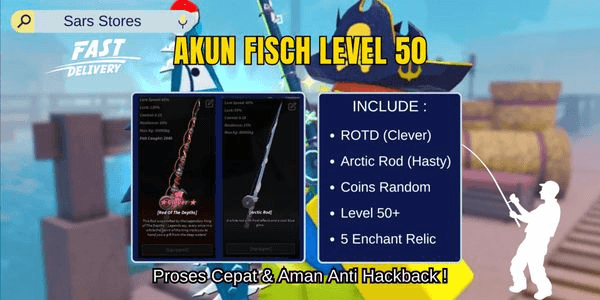 Gambar Product Akun Level 50+ | FISCH