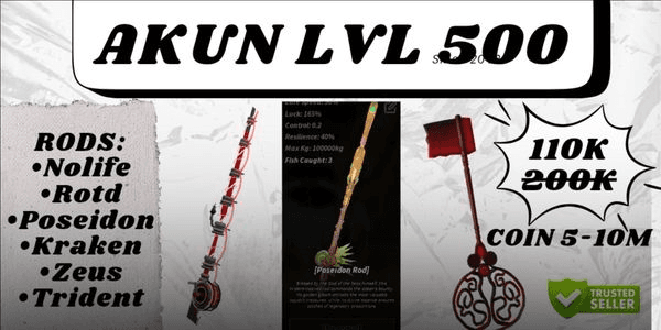 Gambar Product ACCOUNT LVL 500+, ROTD, NOLIFE, POSEIDON
