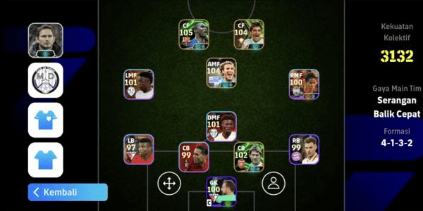 كومبو قوي Samuel Eto'o قناص الأهداف × Diego Forlan × David Villa × David Beckham × مدير معزز