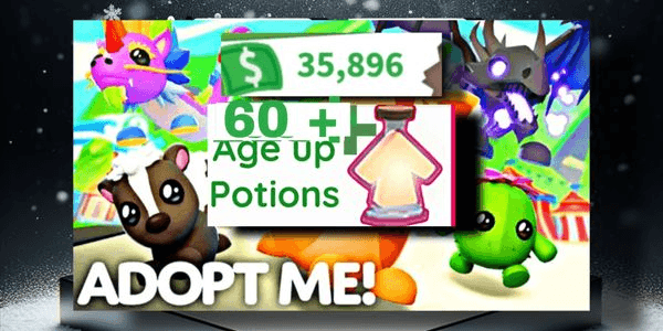 Gambar Product Akun adopt me age potion dan bucks