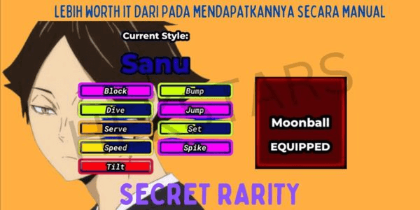 Gambar Product Akun Haikyuu legends style Sanu / Suna Ability MoonBall level 15+
