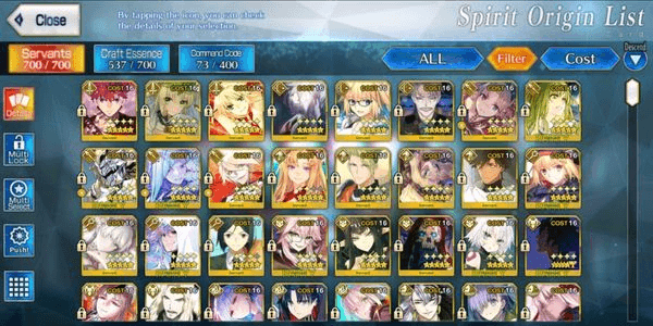 Gambar Product [NA] Akun FGO NA 32 SSR (35 WNP)