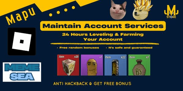 Gambar Product Meme Sea | Maintain Account Services 24 Hours Leveling and Farming ur Account