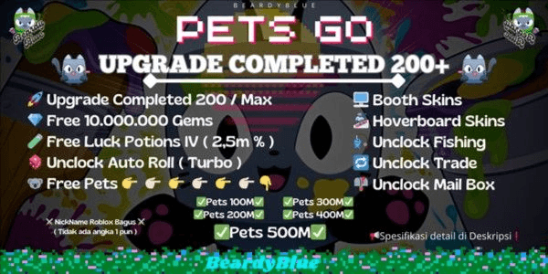 Gambar Product Pets Go Account | Upgrade Completed 200+ | Unlocked Trade & Booth | Instant Delivery