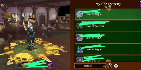 OLD ACCOUNT Rogue level 86 with 7 Character