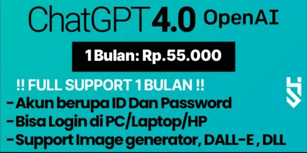 Gambar Product ChatGPT Plus Sharing Premium 1 Bulan