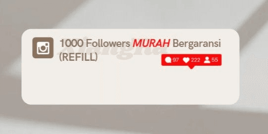 Gambar Product 1000 Followers Murah Bergaransi (REFILL)