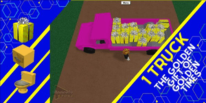 1 Camión Rosa El Regalo Dorado de Tiempos Dorados Lumber Tycoon 2