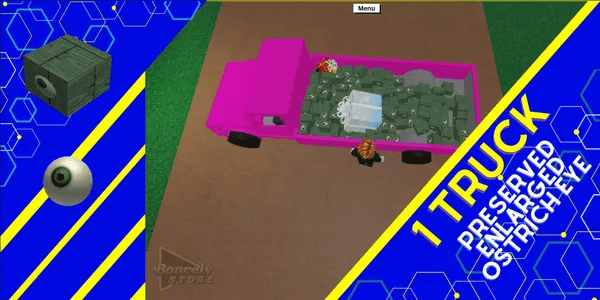 1 Truck Pink Preserved Enlarged Ostrich Eye Lumber Tycoon 2