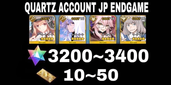 Gambar Product Akun SQ FGO JP Quad Support+Free SSR