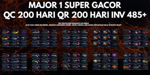 MAJOR 1 SUPER GACOR QC 200 DAYS QR 200 DAYS INVENT 485+ PLAIN DATA CAN BE REPLACED [CHAT BEFORE ORDER, DON'T ORDER IMMEDIATELY] CODE LV17