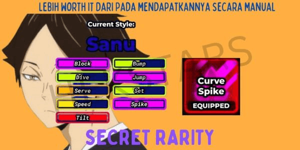 Gambar Product Akun Haikyuu legends style Sanu / Suna Ability Curve Spike level 15