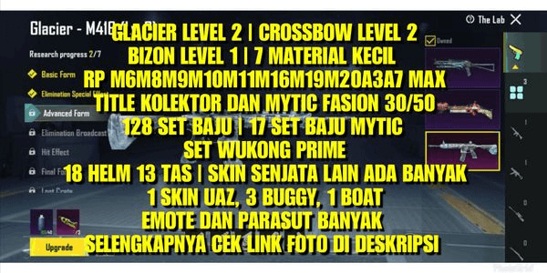 Gambar Product GLACIER LEVEL 2 | CROSSBOW LEVEL 2 BIZON LEVEL 1 | 7 SMALL MATERIALS RP M6M8M9M10M11M16M19M20A3A7 MAX TITLE COLLECTOR AND MYTHIC FASHION 30/50
