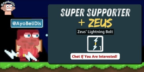 Gambar Product Akun Growtopia Zeus + Super Supporter