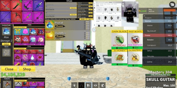 Gambar Product #11 ACCOUNT GG MAX LEVEL RACE V4 FULLGEAR T10 shark,ghoul PERM portal,buddha gp -notif storage +2 ava gg (bounty) 3.8M (datapolos) Blox Fruits