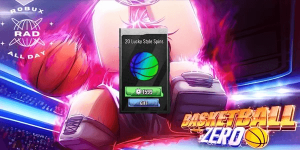 Gambar Product 20 Lucky Style Spins - Basketball Zero