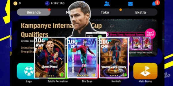 Gambar Product Akun efootball mobile Big Time Messi 2015 (106) + Show Time + CR7 (100)