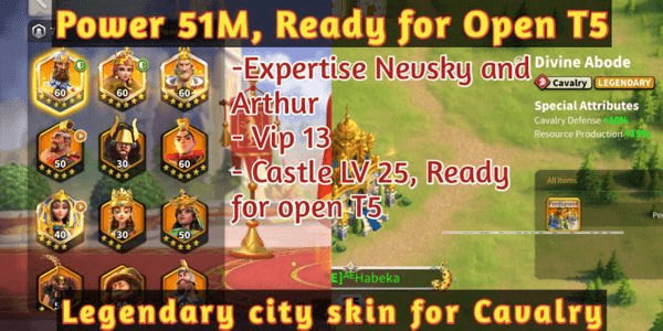 Gambar Product Android/iOS/PC Power 40M-50M, VIP 12-14, Multiple Expertise Legendary Commanders