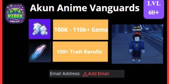 Gambar Product Starter Account (Reroll) Anime Vanguards