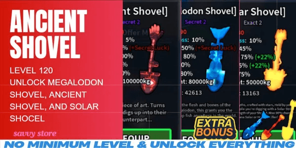 Ancient Shovel and Previous Shovels | Volkayno Dig It RBL